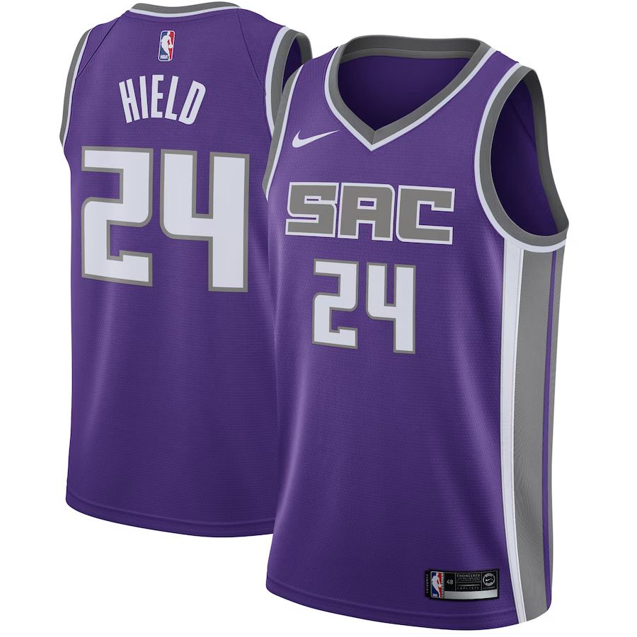 Men Sacramento Kings 24 Buddy Hield Nike Purple Swingman NBA Jersey